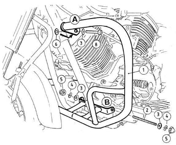 Yamaha XVS 1100 Drag Star [1999-2002] - Barra de proteção ao motor