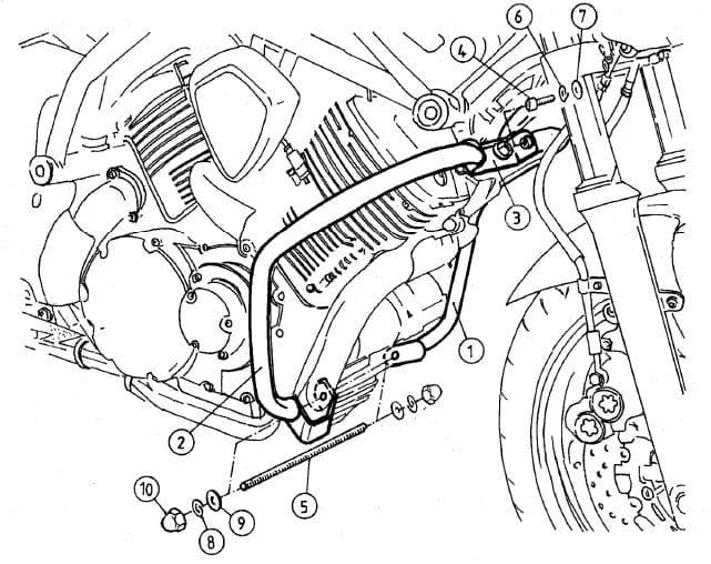 Yamaha BT 1100 Bulldog [2001-2006] - Protetor de motor cromado