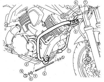 Yamaha BT 1100 Bulldog [2001-2006] - Protetor de motor cromado