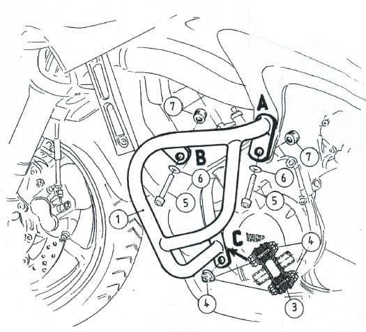 Yamaha FZ 6 [2004-2010] - Barra de proteção ao motor