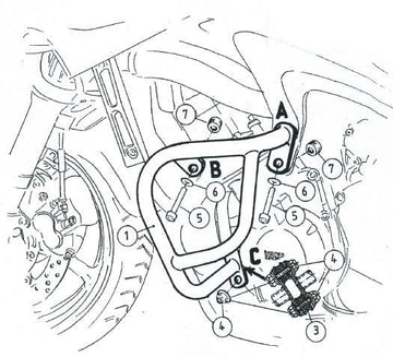 Yamaha FZ 6 [2004-2010] - Barra de proteção ao motor