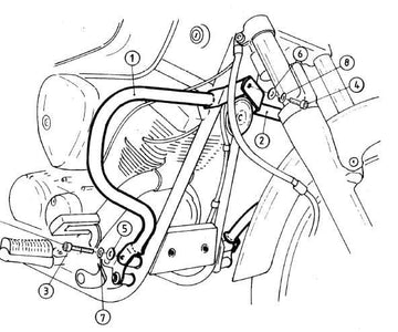 Yamaha XVS 125 [2000-2004] - Barra de proteção ao motor