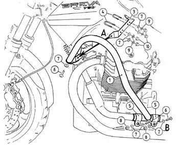 Moto Guzzi Breva V 750 ie [2003-2013] - Protetor de motor cromado