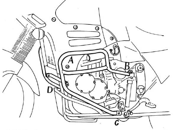 Triumph Tiger [1993-1998] - Barra de proteção ao motor