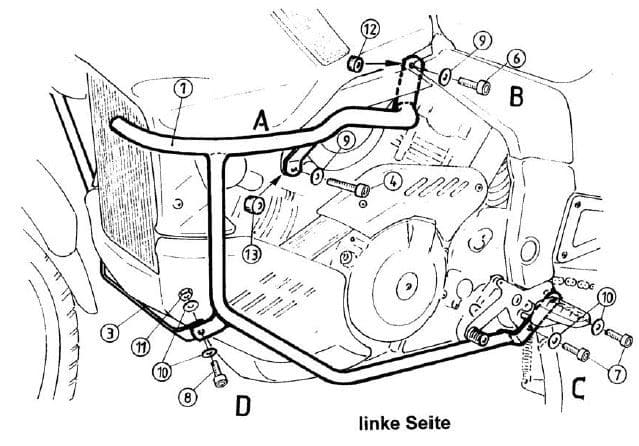 Cagiva Navigator [2000-2005] - Suporte de proteção ao motor