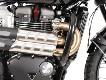 Triumph Scrambler 1200 X [2024-2025] - vista detalhada da barra de proteção do motor