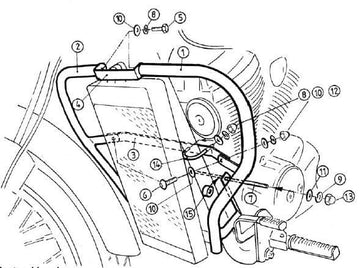 Honda VT 750 D2 Black Wido [2001-2003] - Barra de proteção ao motor