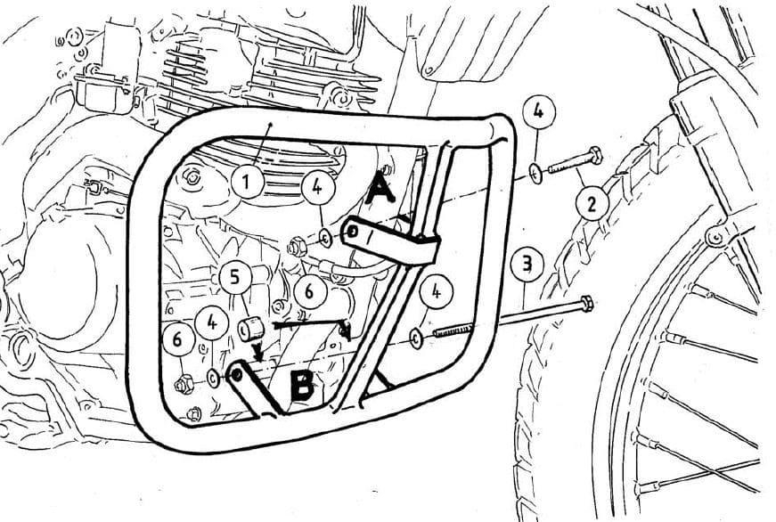Honda XR 125 L [2002-2008] - Barra de proteção ao motor