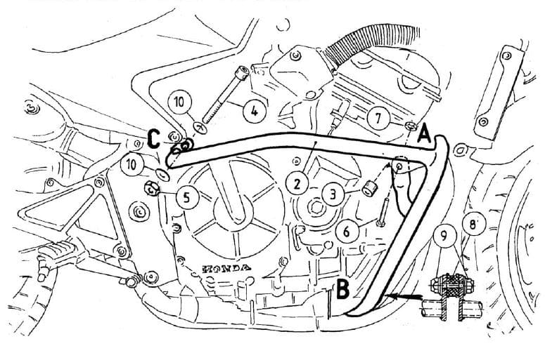 Honda CBF 600 [2004-2007] - Protetor de motor preto