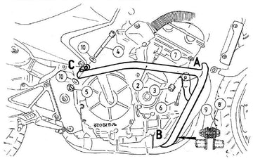 Honda CBF 600 [2004-2007] - Protetor de motor preto