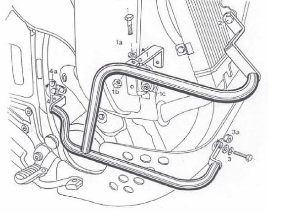 Honda XRV 650 [1988-1992] - Barra de proteção ao motor