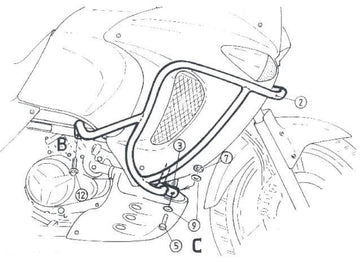 Honda XL 1000 V Varadero [1999-2002] - Barra de proteção ao motor