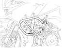 Kawasaki KLV 1000 [2004-2005] - Barra de proteção ao motor-2