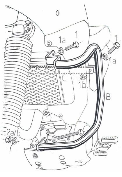 Yamaha XTZ 660 Ténéré [1991-1993] - Barra de proteção ao motor