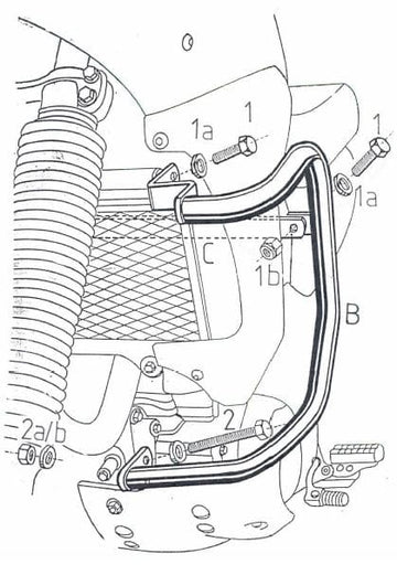 Yamaha XTZ 660 Ténéré [1991-1993] - Barra de proteção ao motor - 0