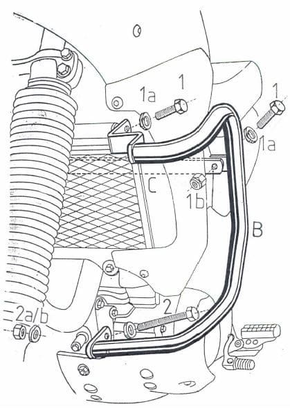 Yamaha XTZ 660 Ténéré [1991-1993] - Barra de proteção ao motor