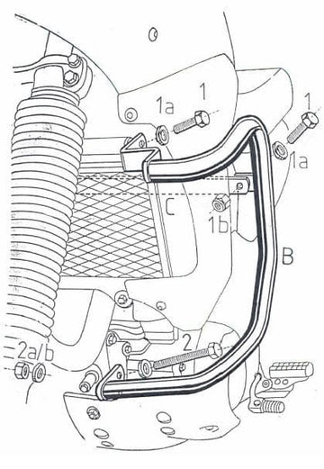 Yamaha XTZ 660 Ténéré [1991-1993] - Barra de proteção ao motor