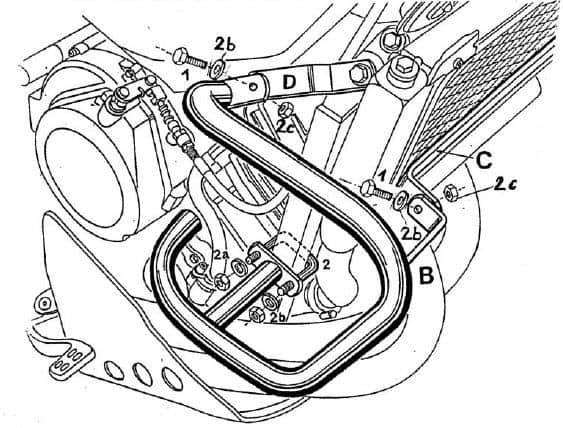 Yamaha XTZ 750 Super Ténéré [1989-1997] - Barra de proteção ao motor