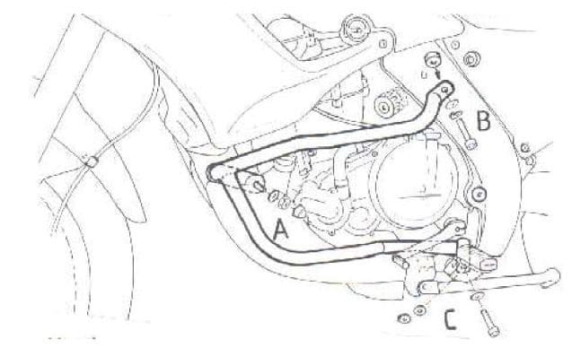 Aprilia Pegaso 650 [1997-2004] - Barra de proteção ao motor