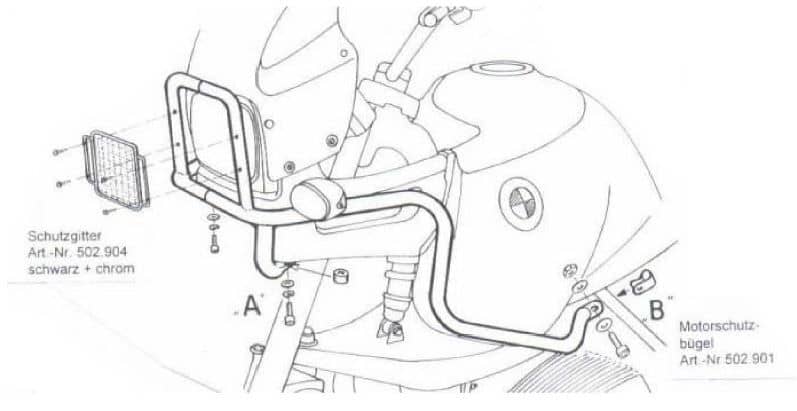 BMW R 850 GS [1994-2000] - Barra de proteção ao tanque