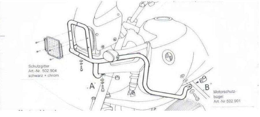 BMW R 850 GS [1994-2000] - Barra de proteção ao tanque