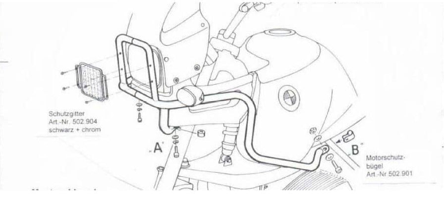 BMW R 850 GS [1994-2000] - Barra de proteção ao tanque