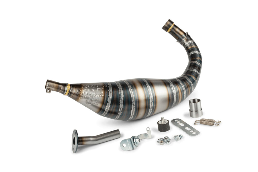 Generic Trigger X-Enduro 50 2T AM6 - Auspuff R/T 80–90 Schwarz / Rot