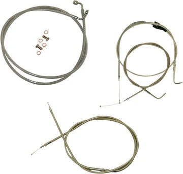Harley Davidson Flhtcui [LA CHOPPERS] - Kit de cabo/linha de freio revestido de aço inoxidável padrão