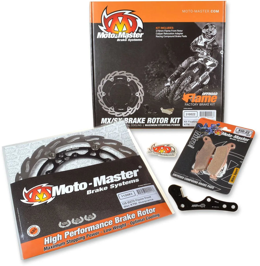Honda CRF 450 X [2008, 2010-2011, 2014-2018] - 270mm Flame Oversize Floating Rotor Bremskit – Bild 1