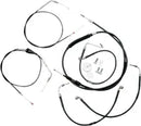 Harley Davidson Flhr [LA CHOPPERS] - Kit de cabo/linha de freio de vinil preto padrão