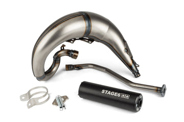 Beta RR Enduro 50 2T - Escape Streetrace High Mount esquerdo preto