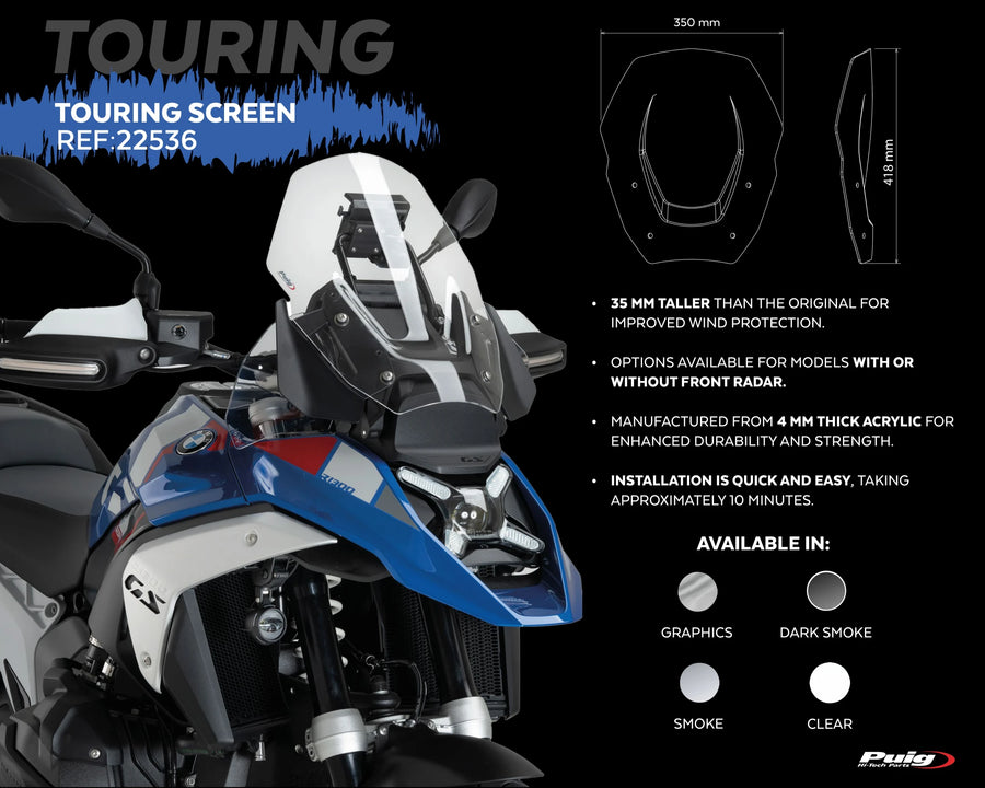 BMW R 1300 GS TROPHY [2025] – tela touring – escurecida