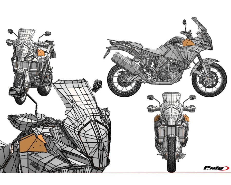 KTM 1290 SUPER ADVENTURE T [2023] – Defletor Superior – Transparente
