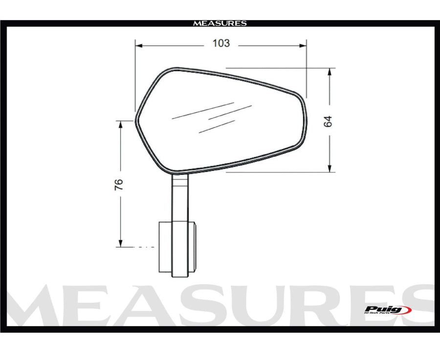 KTM 890 DUKE R [2025] – Espelho retrovisor Bond – Preto