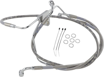 harley davidson flhtc [DRAG SPECIALTIES] - Kit de linha de freio estendida em aço inoxidável