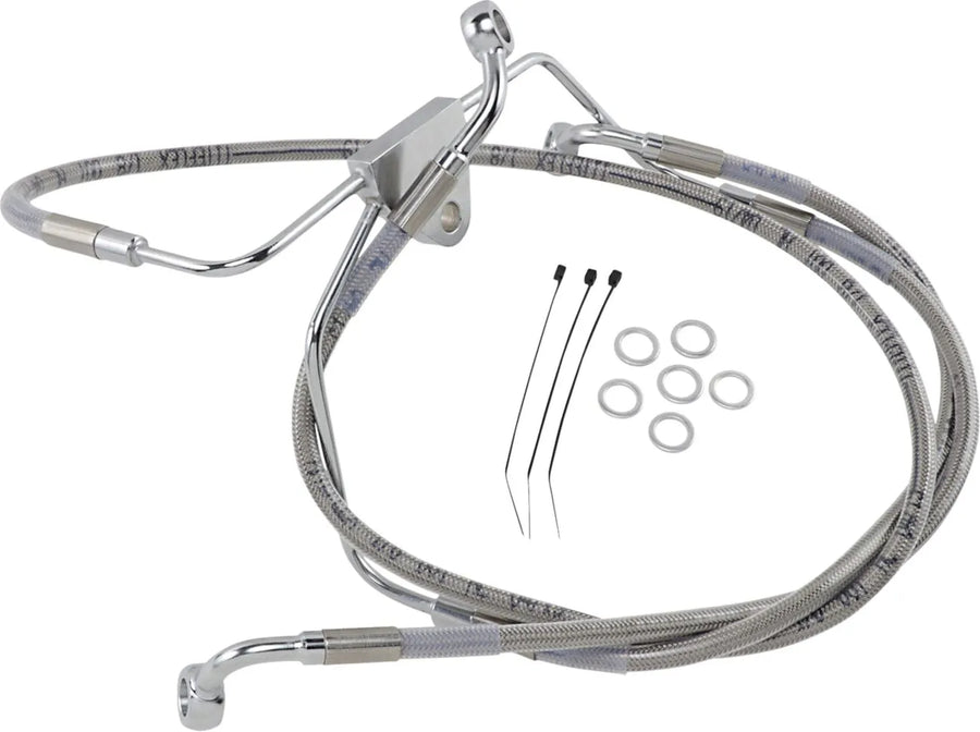 harley davidson flhtc [DRAG SPECIALTIES] - Kit de linha de freio estendida em aço inoxidável