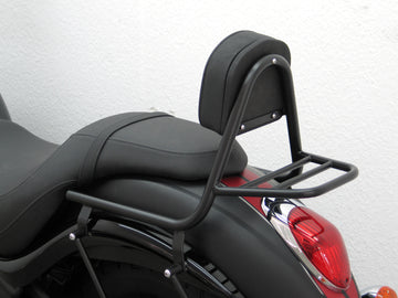 Kawasaki VN 900 Custom [2007-2017] - Barra de maricas feita de cachimbo com travesseiros e bagagem, preto