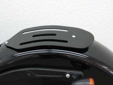 Harley Davidson Sofrail Slim [2012-2017]-Rack de passageiros feito de chapa de metal, preto