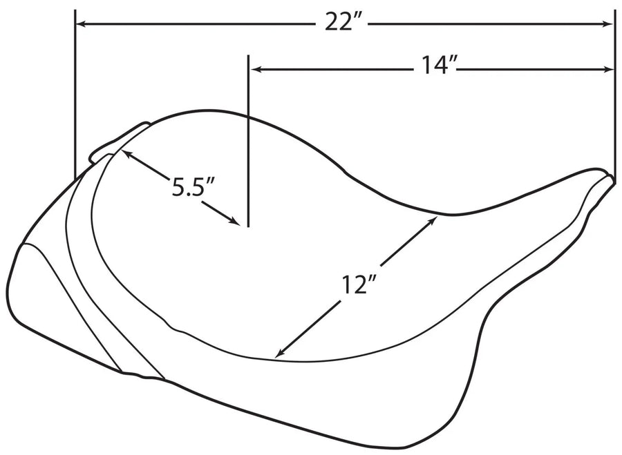 Harley Davidson flhri [DRAG SPECIALTIES] – Assento individual, encosto compatível