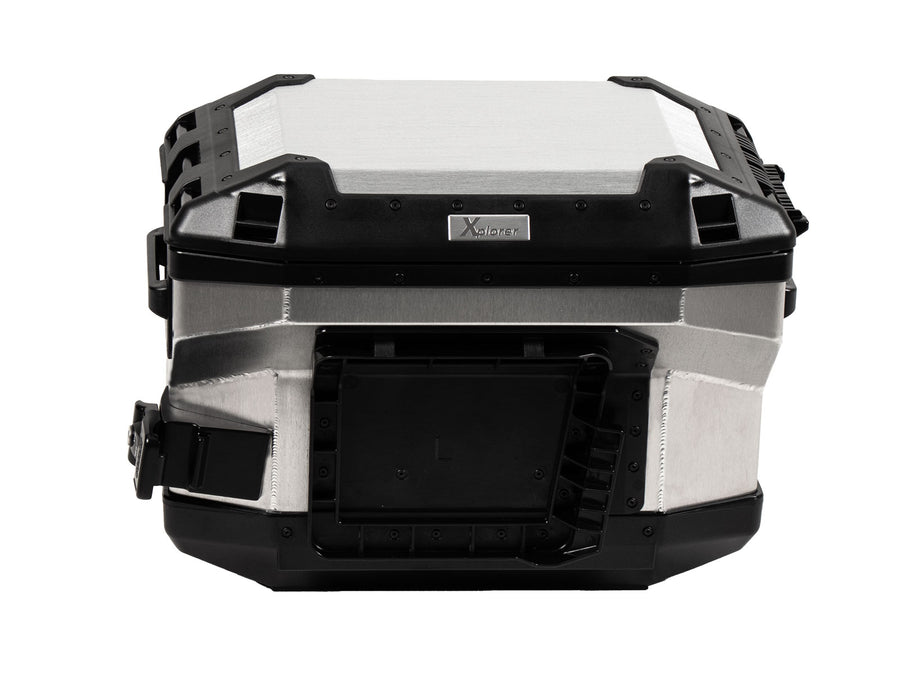BMW R 1200 GS [2004-2013] - Caixa recortada prateada esquerda Xplorer 37