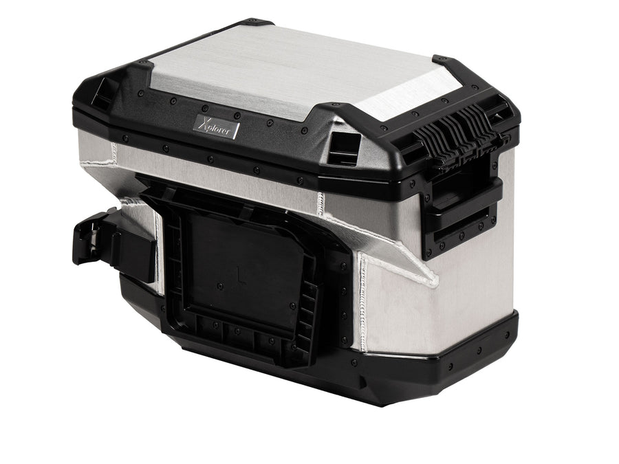BMW R 1200 GS [2004-2013] - Caixa recortada prateada esquerda Xplorer 37