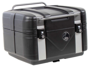 Topcase [Hepco & Becker] - Gobi Black Edition com incrustações prateadas - para porta-topcases