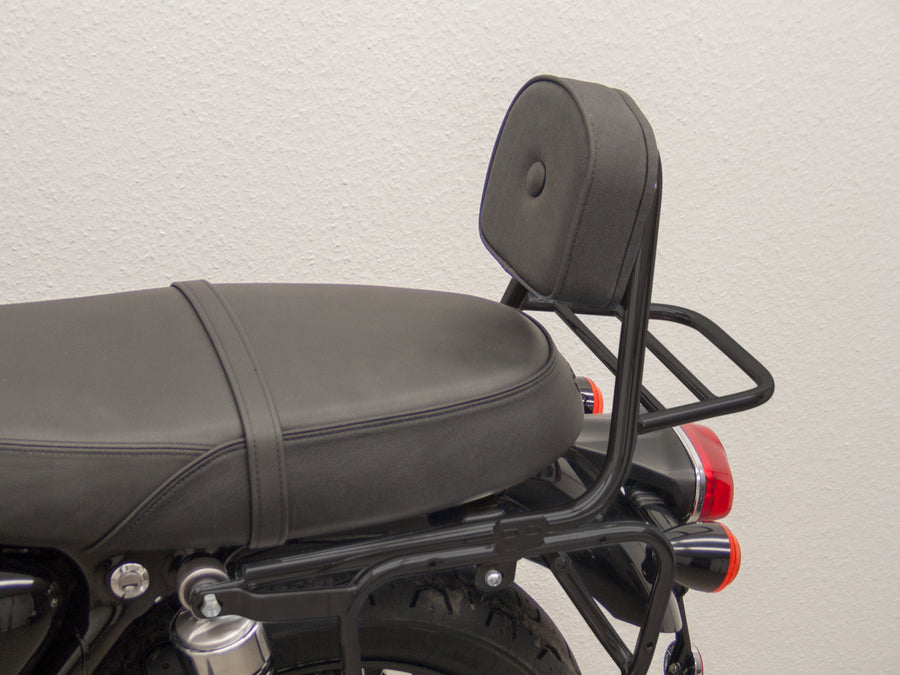 Triumph Bonneville T 100 [2017] - Barra de maricas feita de cachimbo com travesseiro e bagagem, preto