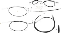 Harley Davidson FLS [LA CHOPPERS] - Kit de cabo/linha de freio de vinil preto padrão