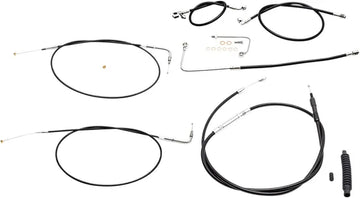 Harley Davidson FLS [LA CHOPPERS] - Kit de cabo/linha de freio de vinil preto padrão