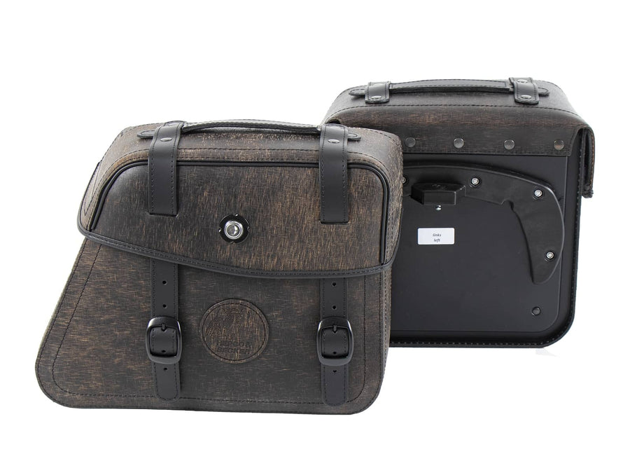 Hepco & Becker [Hepco & Becker] - Conjunto de bolsas de couro Rugged 21 litros.