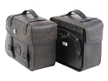 Hepco & Becker [Hepco & Becker] - Conjunto de bolsas de couro Rugged 21 litros.