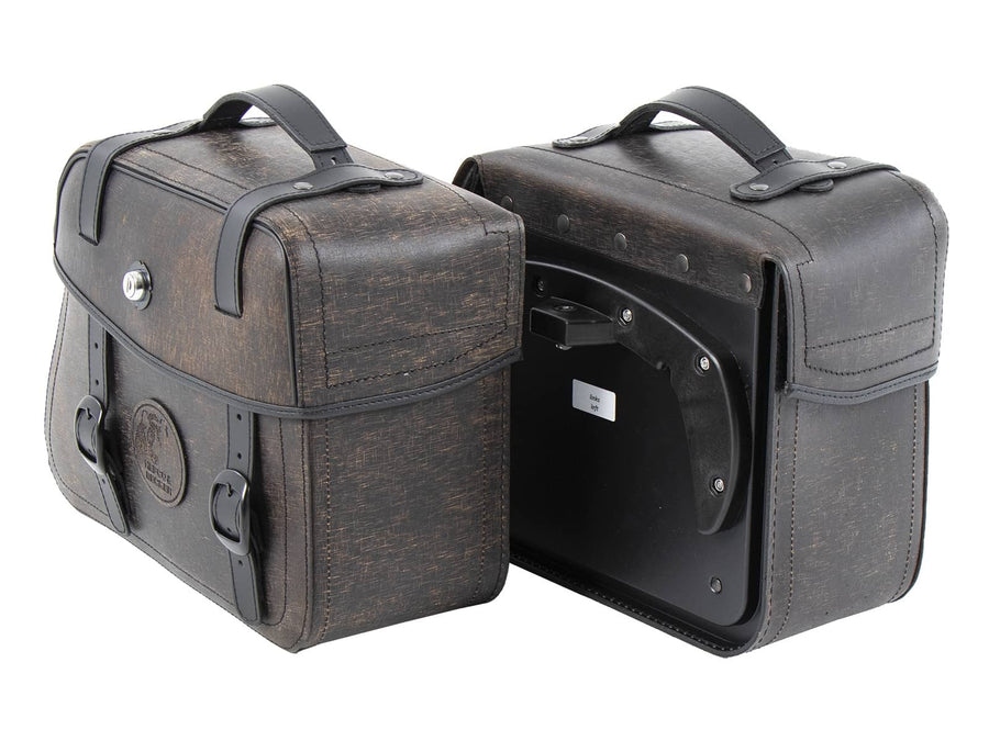 Hepco & Becker [Hepco & Becker] - Conjunto de bolsas de couro Rugged 21 litros.