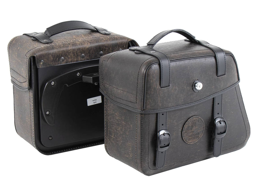 Hepco & Becker [Hepco & Becker] - Conjunto de bolsas de couro Rugged 21 litros.