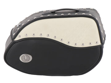 Bolsa para motocicleta [Hepco & Becker] - Couro marfim direito - porta-bagagens tubular